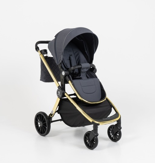 Коляска Farfello Baby Shell 3 в 1 / 2024 Серый желтый хром BBS-008