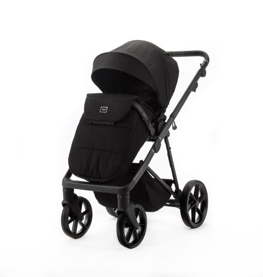 Коляска Adamex DELTA NATURA 3 в 1 / DN-11-CARBON (Черная ткань-черная рама)