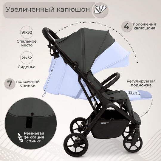 Прогулочная коляска Sweet Baby Aura Plus / Dark Grey