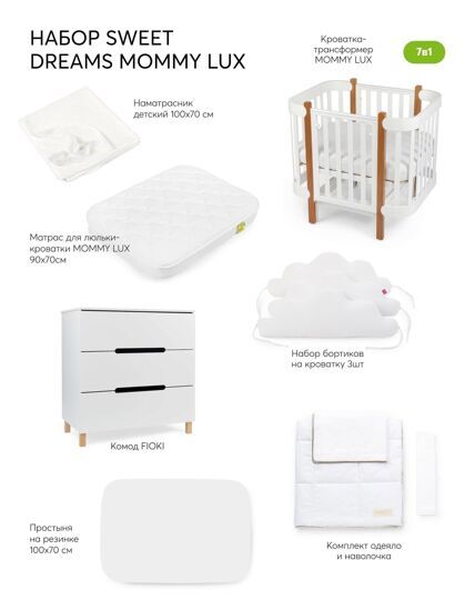 Набор из 7 предметов "SWEET DREAMS MOMMY LUX"