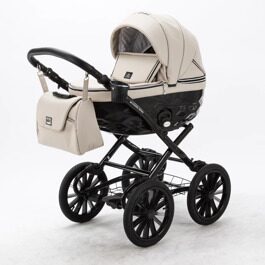 Коляска Adamex Chantal Retro Eco (Deluxe) 2 в 1 100% экокожа SA-7_1