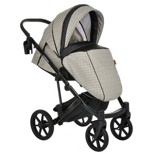 Коляска Pituso CONFORT Plus 2 в 1 GUCCI Beige+Кожа Black