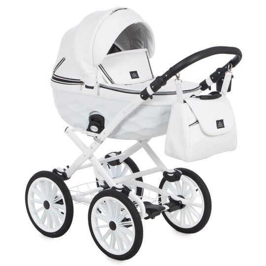 Коляска Adamex Chantal Retro Eco (Deluxe) 2 в 1 100% экокожа C104
