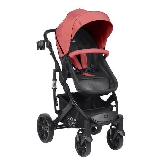 Коляска-трансформер Sweet Baby Comfort 2 в 1 / Black Red