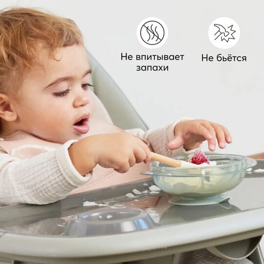 Тарелка на присоске с крышкой Happy Baby 15002 / pink