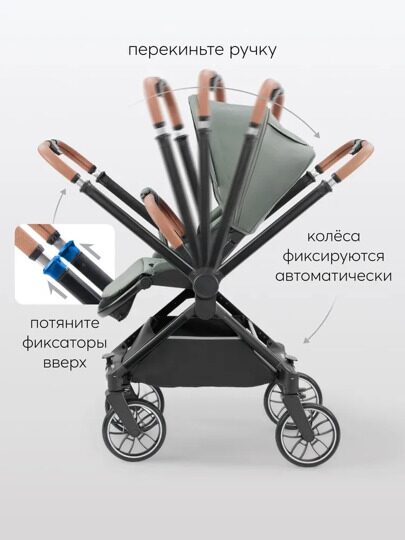 Коляска Happy Baby CELINE PRO 3 в 1 /  dark olive