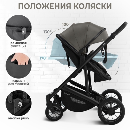 Коляска-трансформер Sweet Baby Optima GL 3 в 1 / Brown