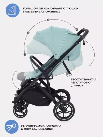 Прогулочная коляска MOWbaby Turbo 2.0 MB021 / 2025 Mint