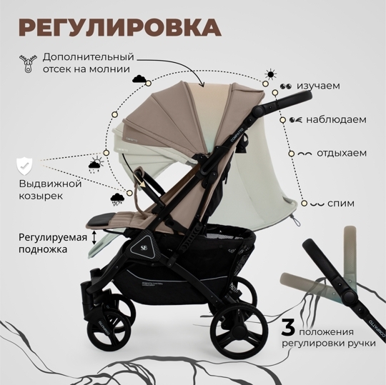 Прогулочная коляска Sweet Baby Compatto / Beige