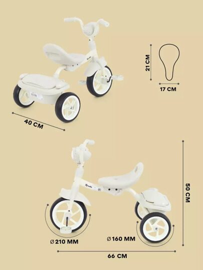 Детский трехколесный велосипед MOWBaby ROADIE MC054 / Grey
