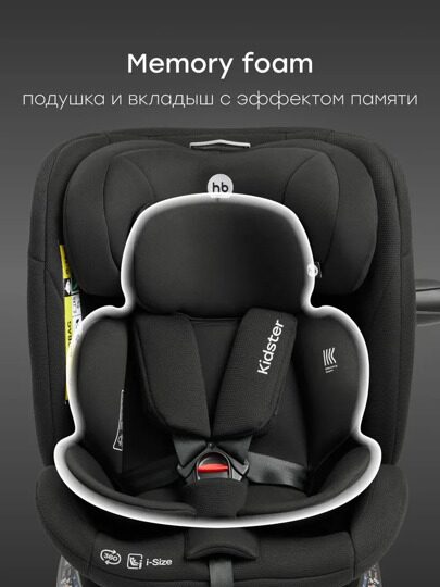 Автокресло Happy Baby Kidster isofix (0-36 кг) / black