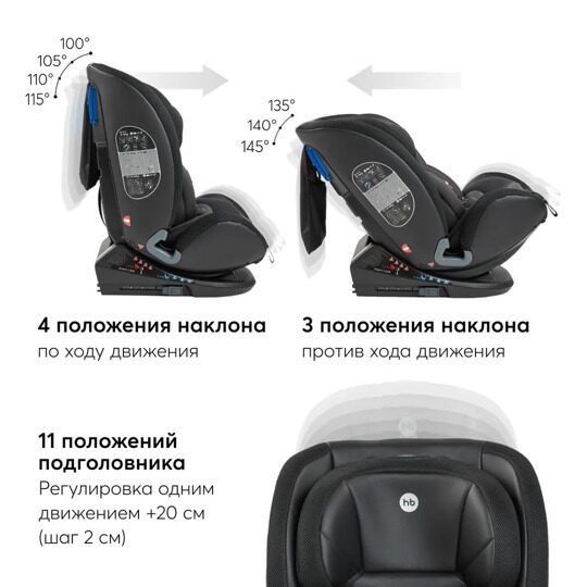 Автокресло Happy Baby OREX isofix (0-36 кг) / KD06 черный