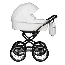 Коляска Jovola Tessa Classic Eco Plus 14 2 в 1 / Te 05 (белая кожа)