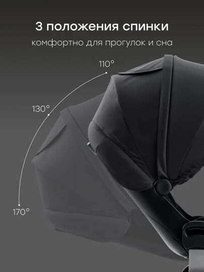 Коляска Happy Baby KIDLANDER 3 в 1 /  black
