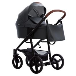 Коляска Bebetto KITELLI PRO 3 в 1 / pro 03 (т.серая кожа)