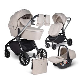 Коляска Farfello Baby Shell 3 в 1 / 2024 кофейный BBS-003