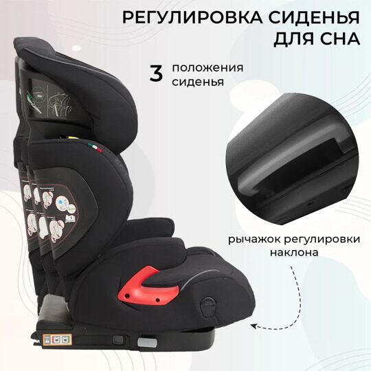Автокресло растущее 2/3 (15-36) Sweet Baby Pixel Isofix / Grey