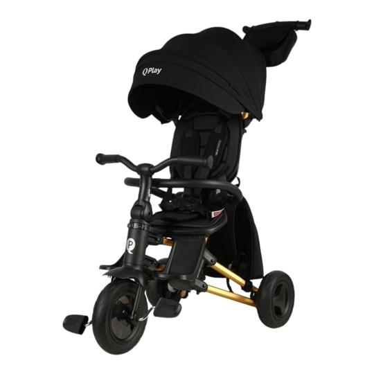 Складной трехколесный велосипед Qplay S700-17 RIDER SL Black (Rub/Gold)