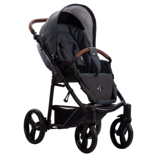 Коляска Bebetto KITELLI PRO 3 в 1 / pro 03 (т.серая кожа)