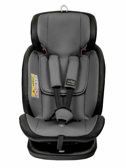 Автокресло Indigo ADVANCED Isofix 0+1+2+3 (0-36 кг) / серый-черный