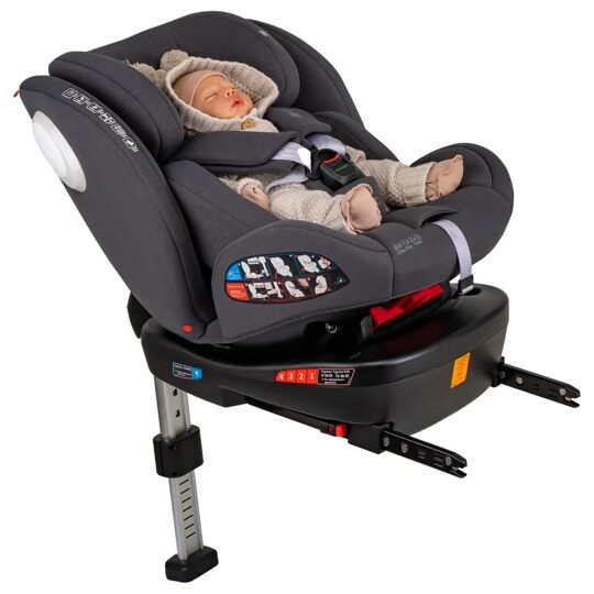 Автокресло детское Jovola JET 8.0 Isofix 0-36 кг с упором в пол / серый