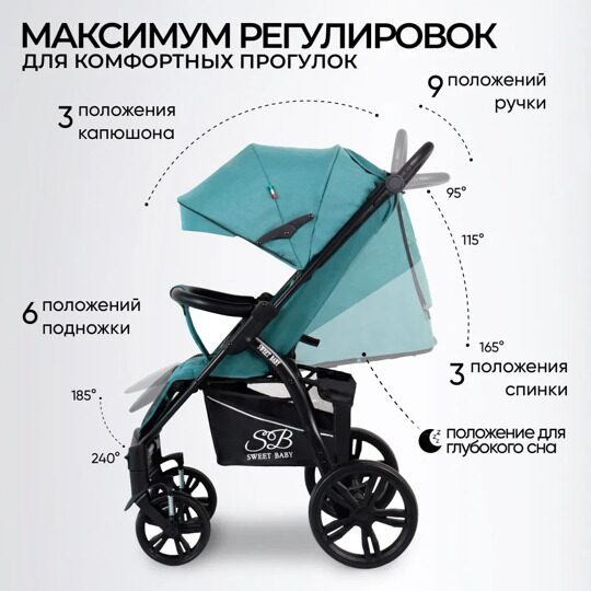 Прогулочная коляска Sweet Baby Carisma Green