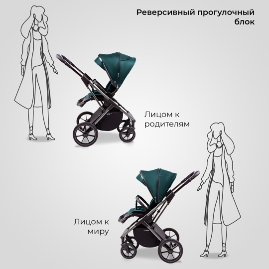 Коляска Sweet Baby ROCCO 2 в 1 / Green