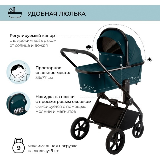 Коляска SBL Elegante 3 в 1 / GL Blue