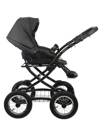 Коляска Jovola TESSA Classic ECO 3 в 1 / te 03 (черная кожа)
