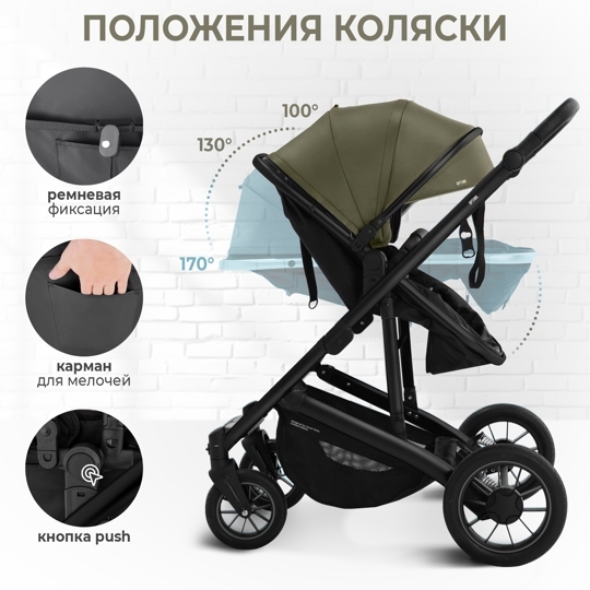 Коляска-трансформер Sweet Baby Optima GL 3 в 1 / Olive