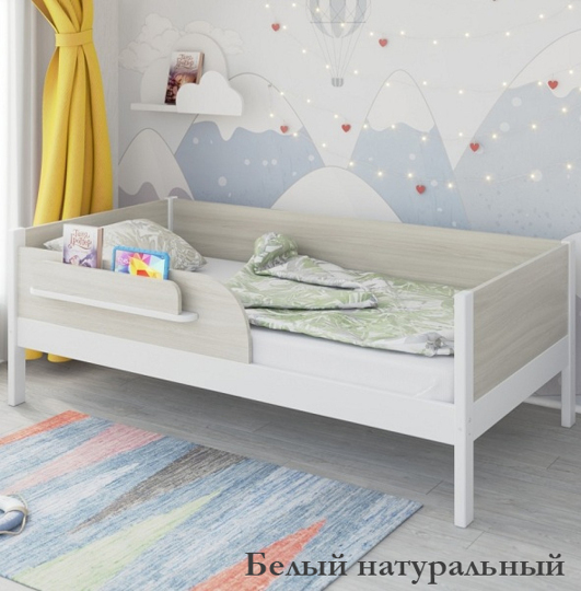 Кровать подростковая Baby Master ASTRID натуральный-белый