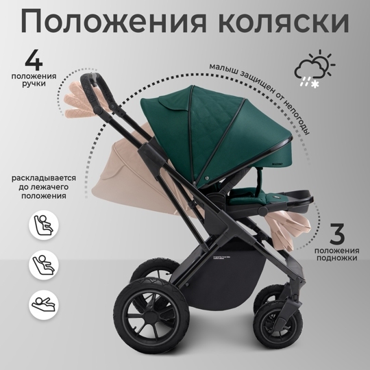 Коляска Sweet Baby MASSIMO Air 2 в 1 / Green