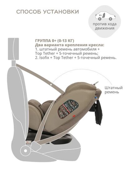 Автокресло Jovola MOON Isofix (0-36 кг) / бежевый