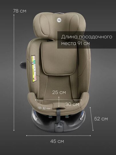 Автокресло Happy Baby Kidster isofix (0-36 кг) / dark olive