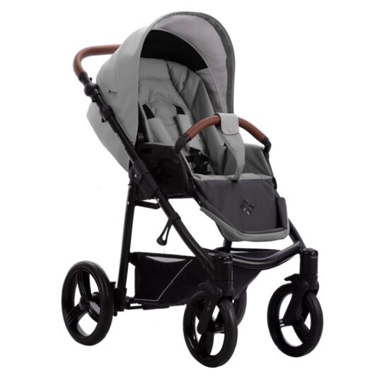 Коляска Bebetto KITELLI PRO  3 в 1 / pro 02 (св.серая кожа)