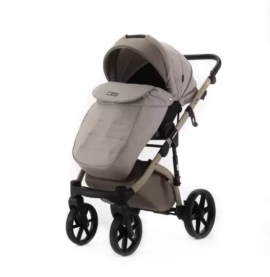 Коляска Adamex NOLA Natura 2 в 1 / CAPPUCCINO-4 Т.Бежевая ткань, Т. бежевая экокожа