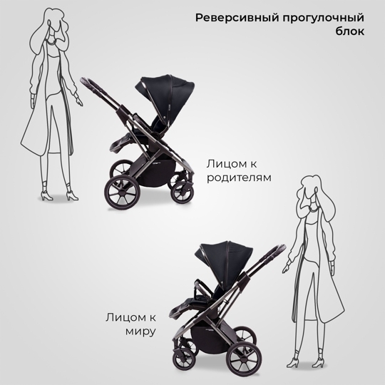 Коляска Sweet Baby ROCCO 2 в 1 / Black