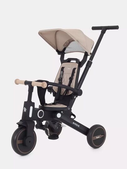 Детский трехколесный велосипед с ручкой Rant Birdie RB202 / Beige