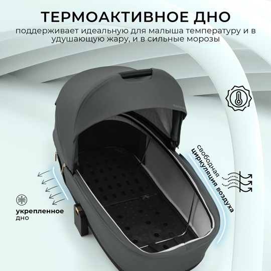 Коляска Sweet Baby Stella Plus Therma 2 в 1 / Dark Grey