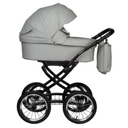 Коляска Jovola Tessa Classic Eco Plus 14 2 в 1 / Te 04 (св.серая кожа)