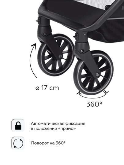 Прогулочная коляска Carrello NERO CRL-5514 / Rich Black (Черный)