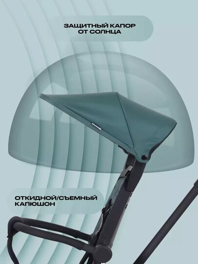 Детский трехколесный велосипед с ручкой Rant Birdie RB202 / Olive