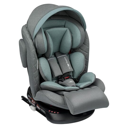 Автокресло Indigo SMART Plus Isofix 0+1+2+3 (0-36 кг) / серый-зеленый