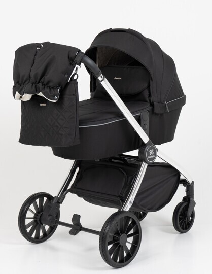 Коляска Farfello Baby Shell 3 в 1 / 2024 Black-Silver Chrome BBS-007