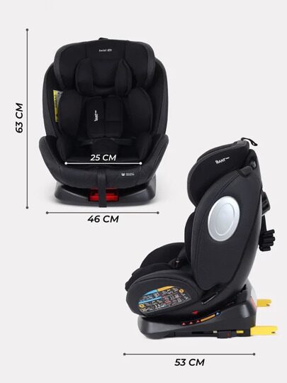 Автокресло Rant Basic TWIST PRO isofix 0/1/2/3 (0-36 кг) / YC06 Black