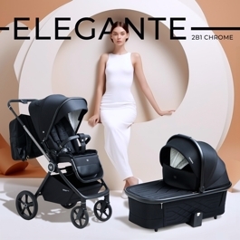 Коляска Sweet Baby Elegante 2 в 1 / Chrome Black