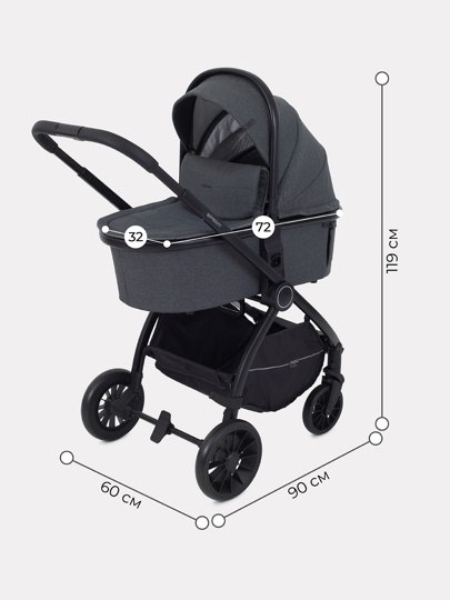 Коляска MOWBaby SPRINT 2 в 1 / MB321 Grey