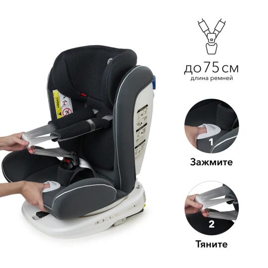 Автокресло Happy Baby UNIX isofix (0-36 кг) / dark grey