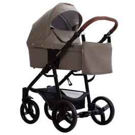 Коляска Bebetto KITELLI PRO 3 в 1 / pro 04 (т.бежевая кожа)