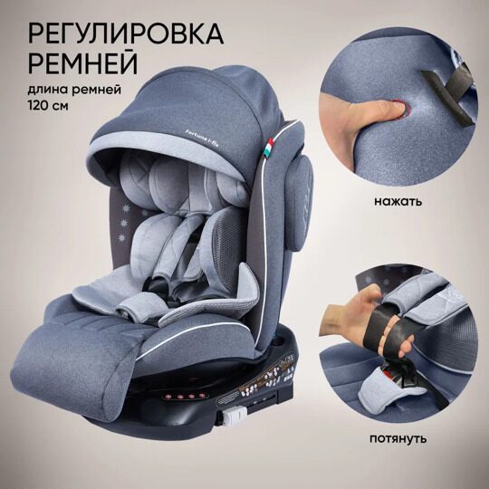 Автокресло Sweet Baby Fortuna 360 SPS Isofix (0-36) / Grey